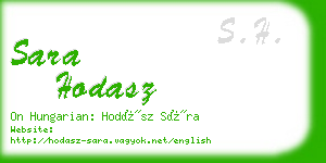 sara hodasz business card